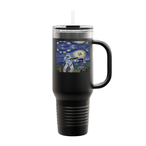 Stormtrooper Starry Night Gogh Insulated Travel Mug