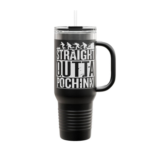 Straight Outta Pochinki Pubg Gaming Insulated Travel Mug