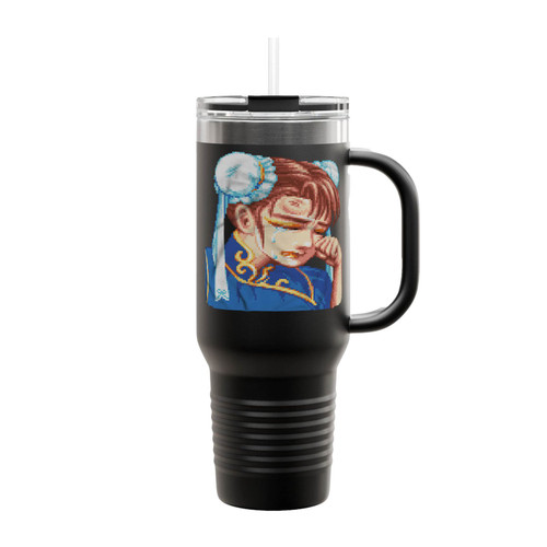 Street Fighter Ii Chun-Li Defeated Insulated Travel Mug