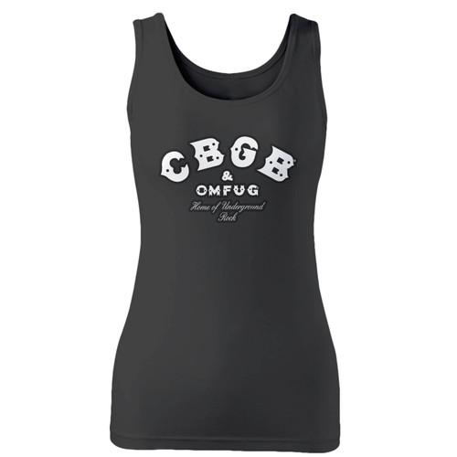 High quality print of this slim fit cbgb distressed logo women tank top will turn heads. And bystanders won't be disappointed - the racerback cut looks good one any woman's shoulders.