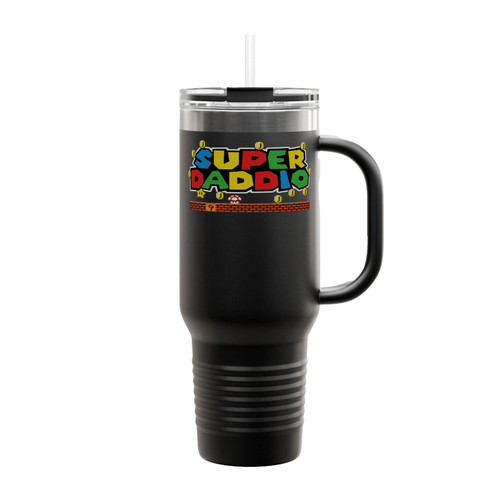 Super Daddio Fathers Day Dad Insulated Travel Mug