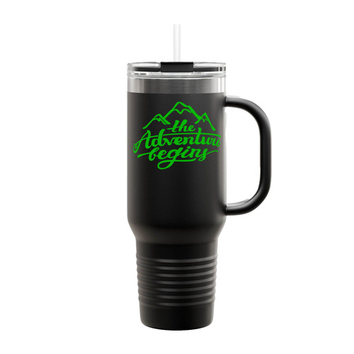 The Adventure Begins Mountain Insulated Travel Mug