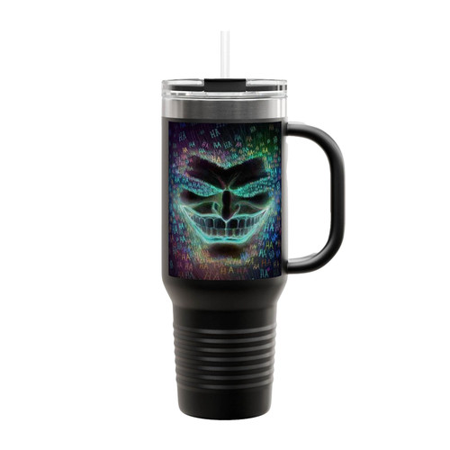 The Joker Batman Haahaa Black Insulated Travel Mug