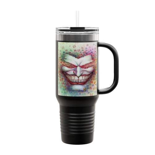 The Joker Batman Haahaa White Insulated Travel Mug