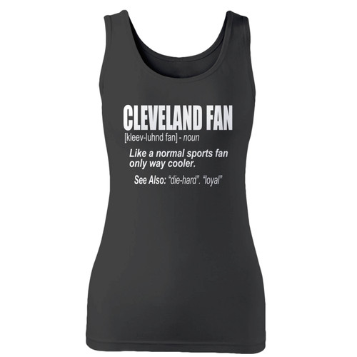 High quality print of this slim fit cleveland fan cleveland sports women tank top will turn heads. And bystanders won't be disappointed - the racerback cut looks good one any woman's shoulders.