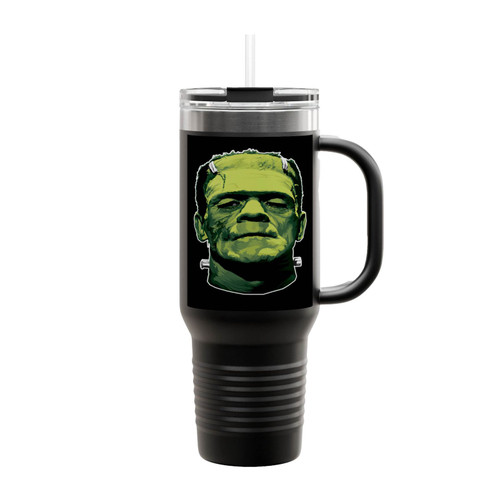 The Monster Frankenstein Green Insulated Travel Mug