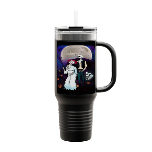 The Nightmare Jack And Sally Strikes Back Insulated Travel Mug