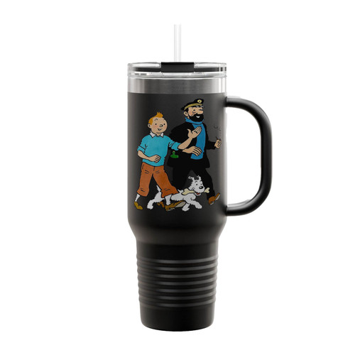 Tintin Captain Haddock Snowy Insulated Travel Mug