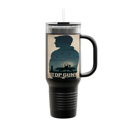 Top Gun Movie Silhouette Insulated Travel Mug