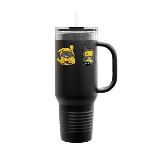 Totoro Pikachu Insulated Travel Mug