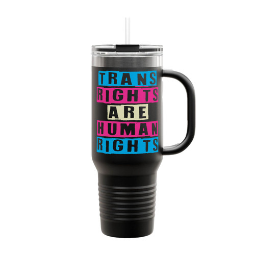 Trans Rights Are Human Rights Insulated Travel Mug