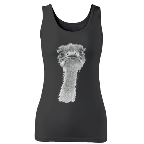 High quality print of this slim fit cute ostrich women tank top will turn heads. And bystanders won't be disappointed - the racerback cut looks good one any woman's shoulders.