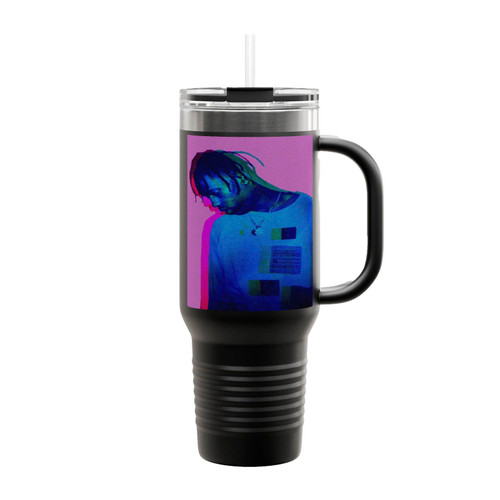 Travis Scott Vaporwave Birds Eye View Insulated Travel Mug