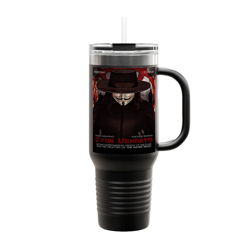 V For Vendetta Mystery Movie Insulated Travel Mug