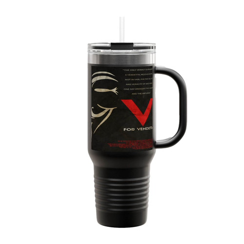 V For Vendetta Quotes Insulated Travel Mug