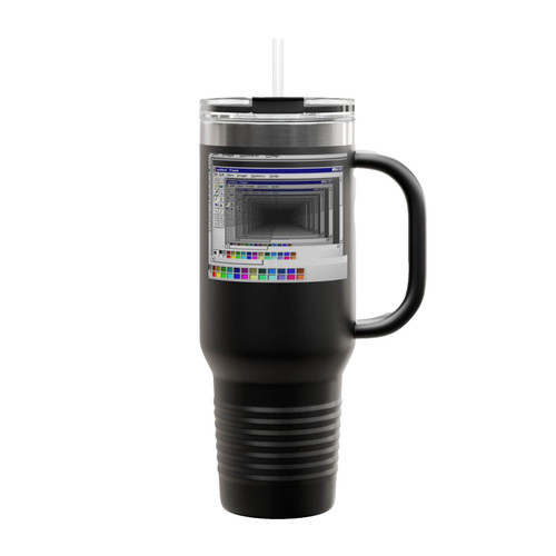 Vaporwave Microsoft Paint Insulated Travel Mug