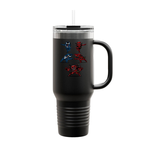 Venom Deadpool Combo Art Insulated Travel Mug