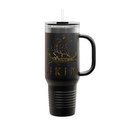 Vikings Longship Scandinavian Viking Boat Insulated Travel Mug