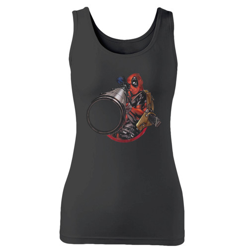 High quality print of this slim fit deadpool shoot target women tank top will turn heads. And bystanders won't be disappointed - the racerback cut looks good one any woman's shoulders.