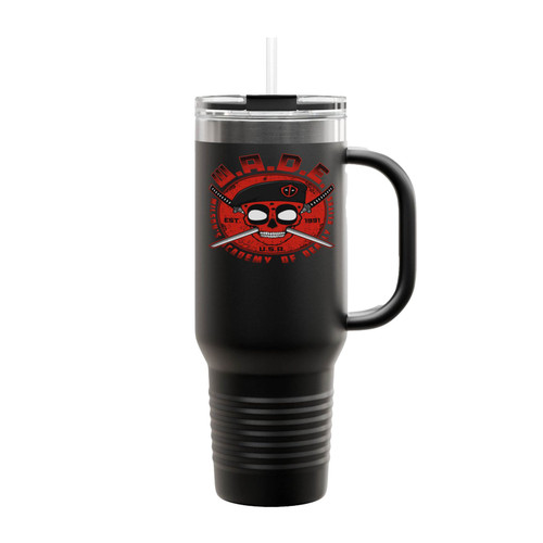 Wade Wilson Deadpool Logo Insulated Travel Mug