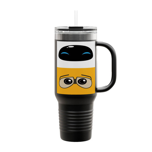 Wall-E And Eve Eyes Insulated Travel Mug