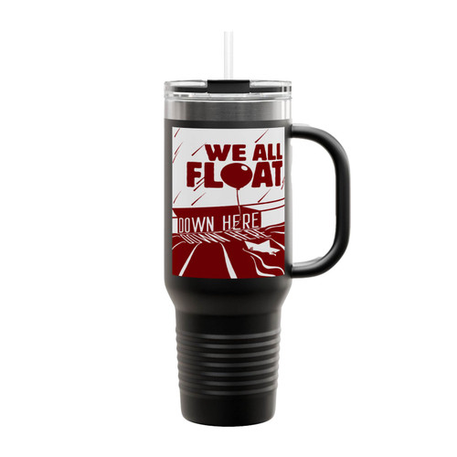 We All Float Down Here Retro Vintage Insulated Travel Mug