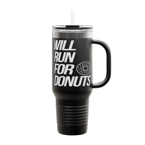 Will Run For Donuts Insulated Travel Mug