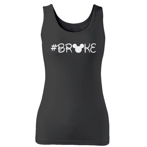 High quality print of this slim fit disney broke most expensive day ever women tank top will turn heads. And bystanders won't be disappointed - the racerback cut looks good one any woman's shoulders.