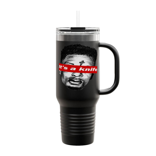 21 Savage Its A Knife Face Insulated Travel Mug