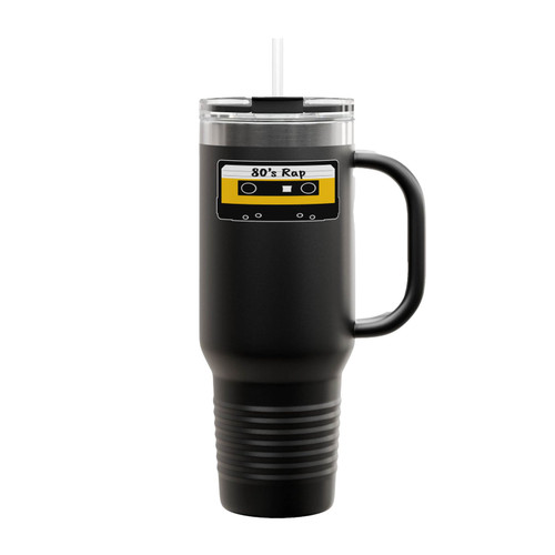 80S Rap Cassette Tape Insulated Travel Mug