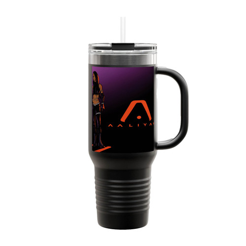 Aaliyah American Singer Cartoon Insulated Travel Mug