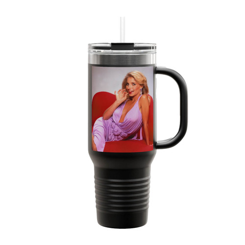 Actress Hot Blonde Heather Thomas Insulated Travel Mug