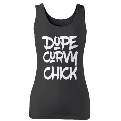 High quality print of this slim fit dope curvy chick women tank top will turn heads. And bystanders won't be disappointed - the racerback cut looks good one any woman's shoulders.