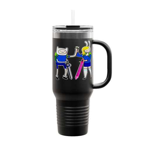 Adventure Time Finn And Fionna Insulated Travel Mug
