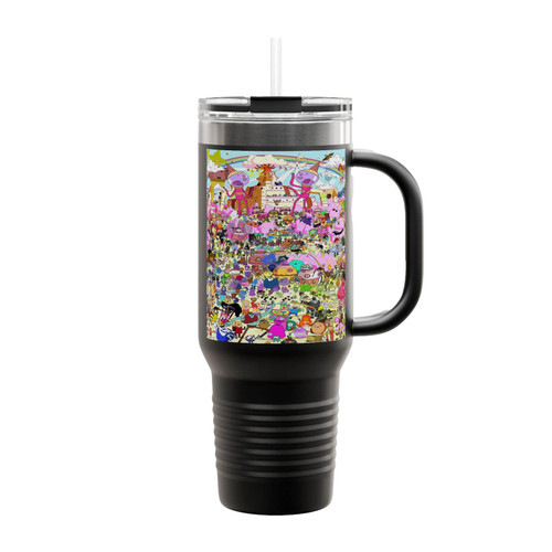 Adventure Time Poster Cartoon Insulated Travel Mug