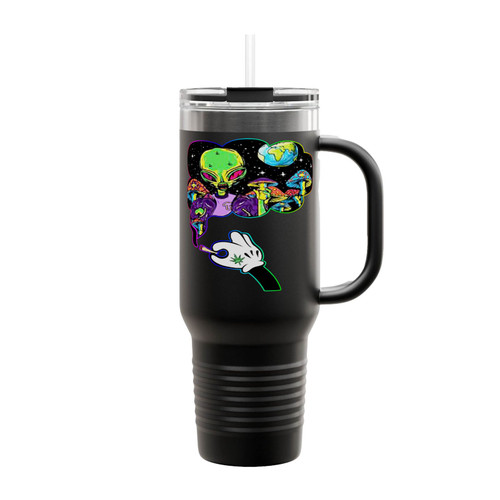 Alien Mickey Mouse Smoke Insulated Travel Mug