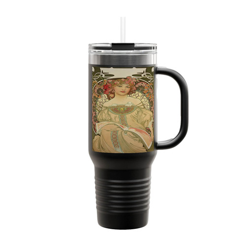 Alphonse Mucha's Iconic Insulated Travel Mug