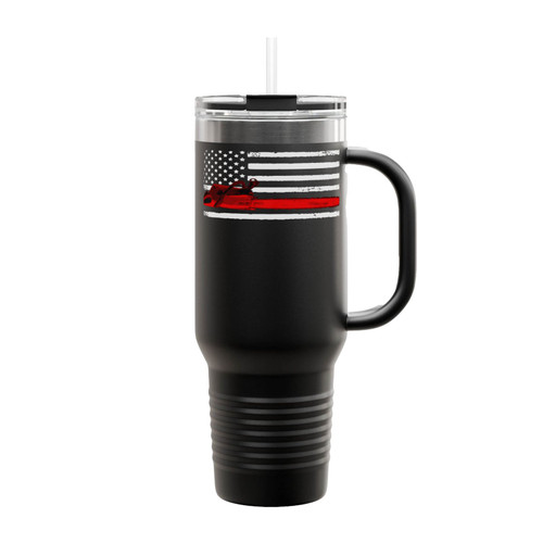 American Logger Chainsaw Flag Insulated Travel Mug