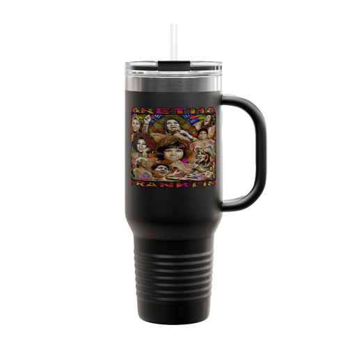 Aretha Franklin Rip Queen Of Soul Tribute Insulated Travel Mug