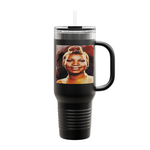 Aretha Frinklin Memory Music Legend Queen Insulated Travel Mug