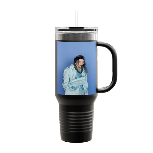 Art Blue Billie Eilish Insulated Travel Mug