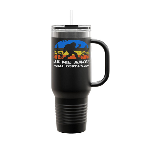 Ask Me About Social Distancing Insulated Travel Mug