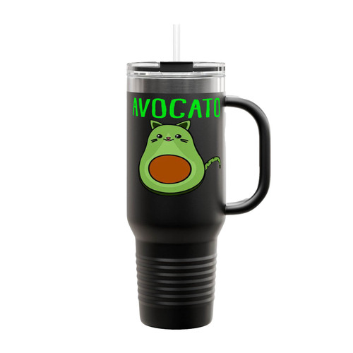 Avocato Funny Cat Insulated Travel Mug