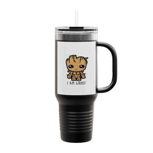 Baby Groot Art Wallpaper Insulated Travel Mug