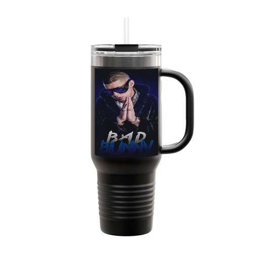 Bad Bunny Praying Hands Insulated Travel Mug