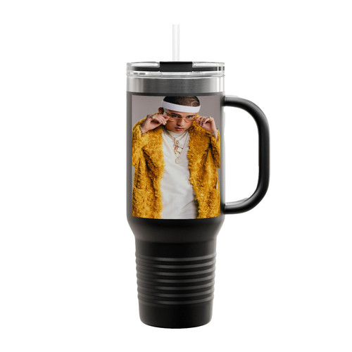 Bad Bunny Yellow Jacket Insulated Travel Mug