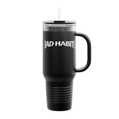 Bad Habits Logo Insulated Travel Mug