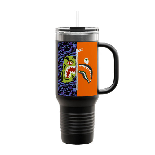 Bape Half Shark Half Tiger Insulated Travel Mug