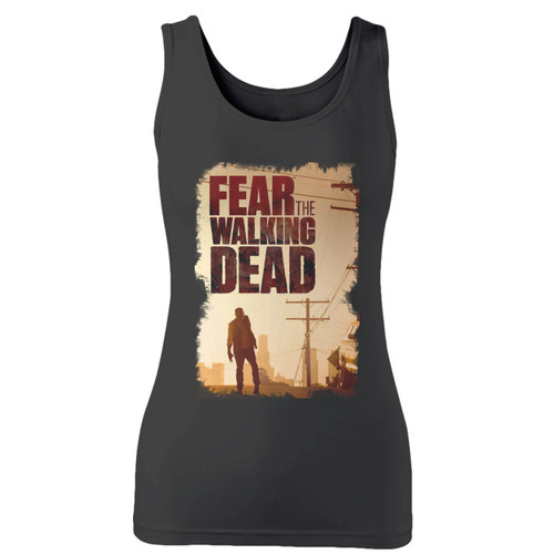 High quality print of this slim fit fear the walking dead women tank top will turn heads. And bystanders won't be disappointed - the racerback cut looks good one any woman's shoulders.