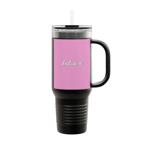 Believe Art Vintage Insulated Travel Mug